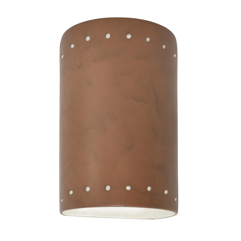 Justice Designs CER-5990-TERA-LED1-1000 LED Wall Sconce, Terra Cotta
