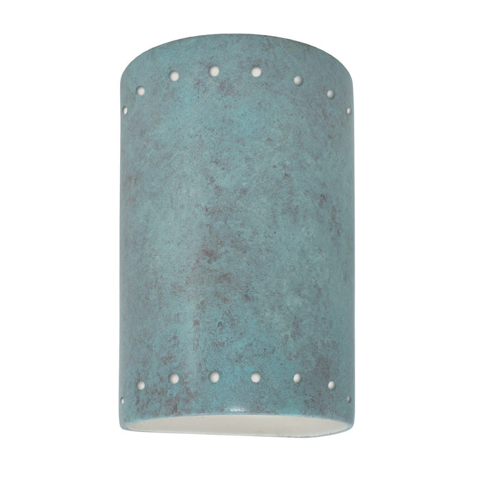 Justice Designs CER-5990W-PATV-LED1-1000 LED Wall Sconce, Verde Patina