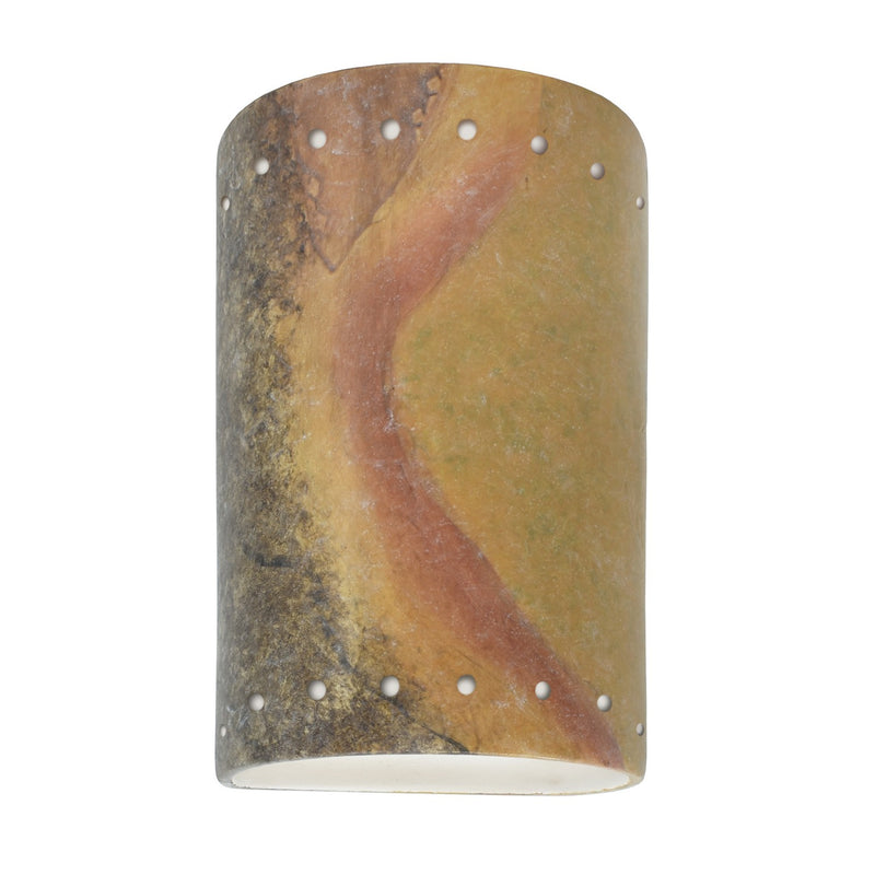 Justice Designs CER-5990W-SLHY Wall Sconce, Harvest Yellow Slate