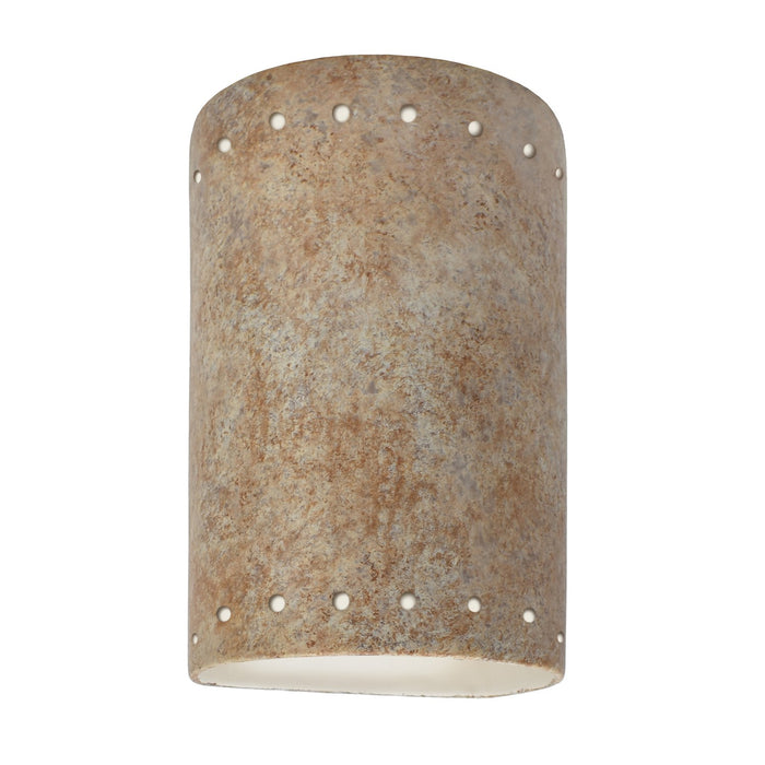 Justice Designs CER-5995-NAVR-LED1-1000 LED Wall Sconce, Navarro Red