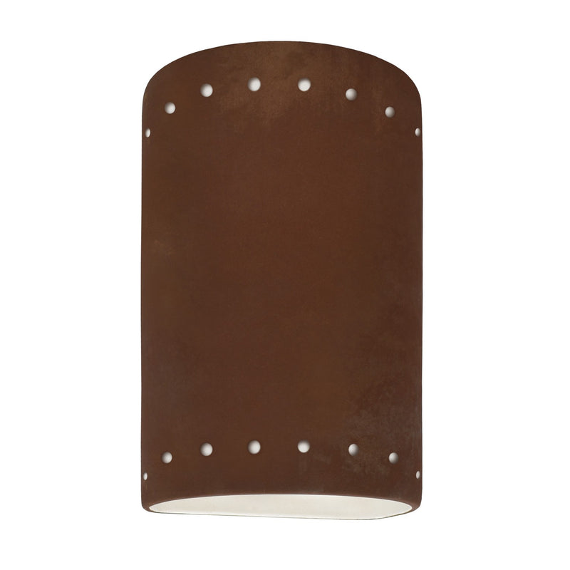 Justice Designs CER-5995-RRST-LED1-1000 LED Wall Sconce, Real Rust