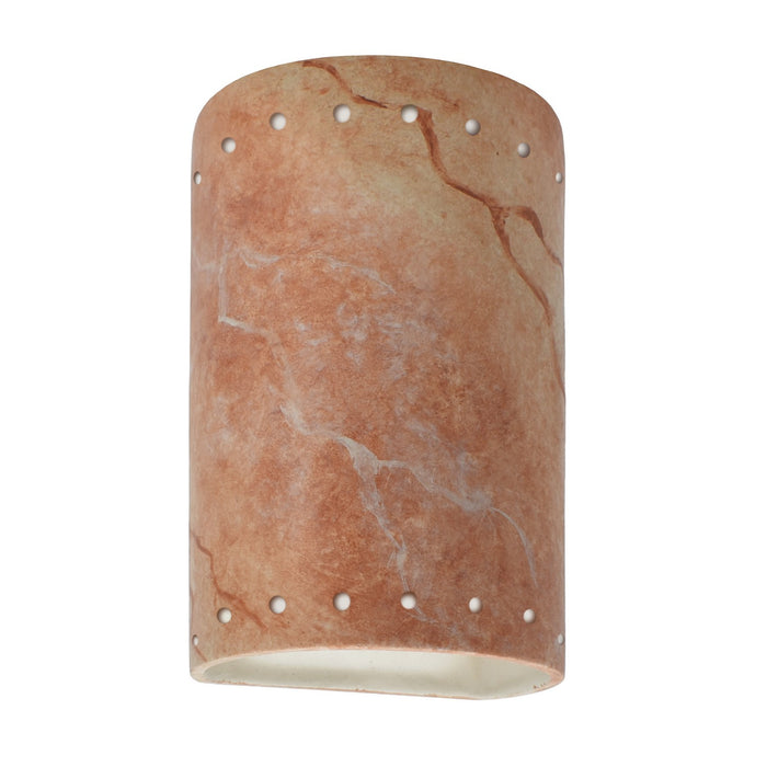Justice Designs CER-5995-STOA-LED1-1000 LED Wall Sconce, Agate Marble