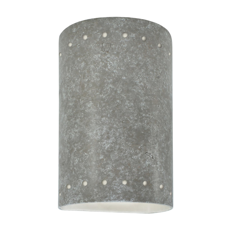 Justice Designs CER-5995-TRAM-LED1-1000 LED Wall Sconce, Mocha Travertine
