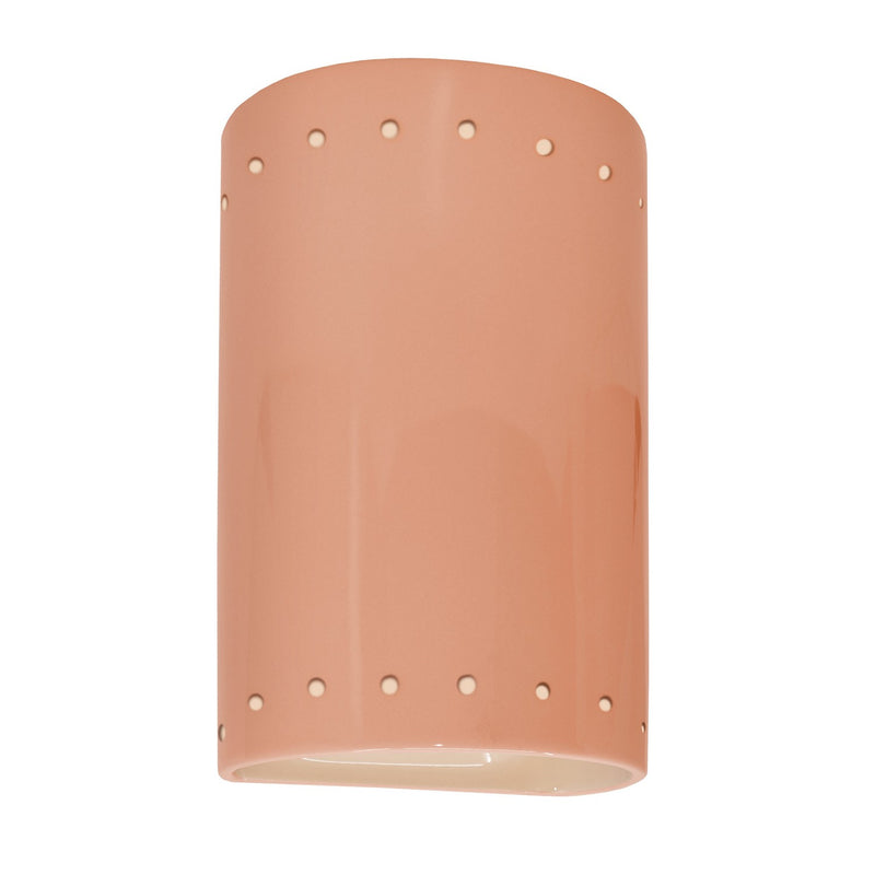 Justice Designs CER-5995W-BSH LED Wall Sconce, Gloss Blush
