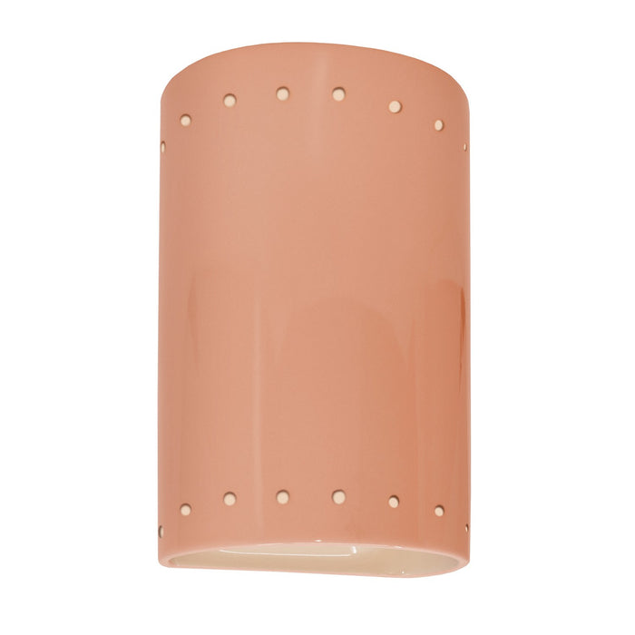 Justice Designs CER-5995W-BSH LED Wall Sconce, Gloss Blush