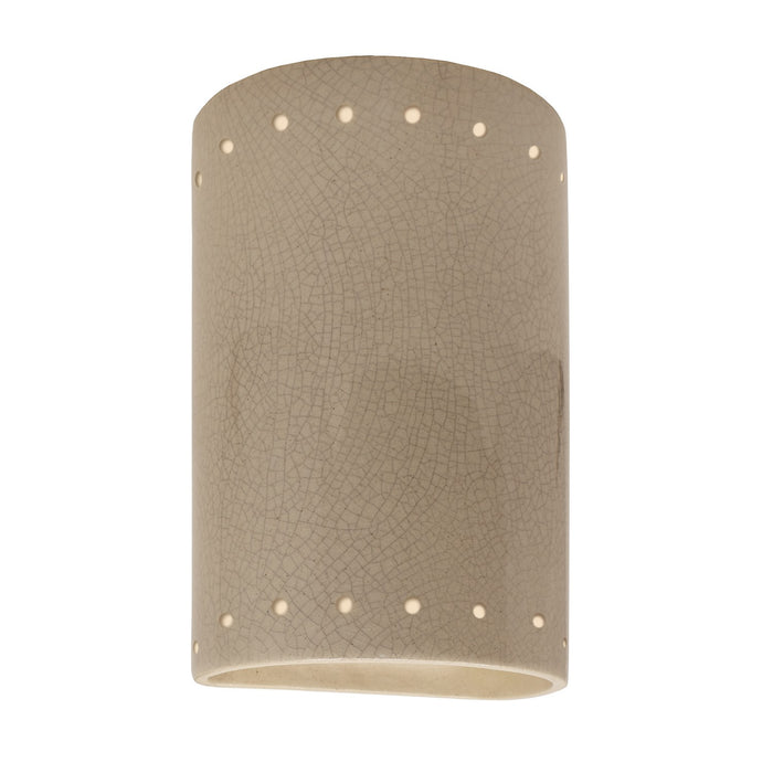 Justice Designs CER-5995W-CKS LED Wall Sconce, Sienna Brown Crackle