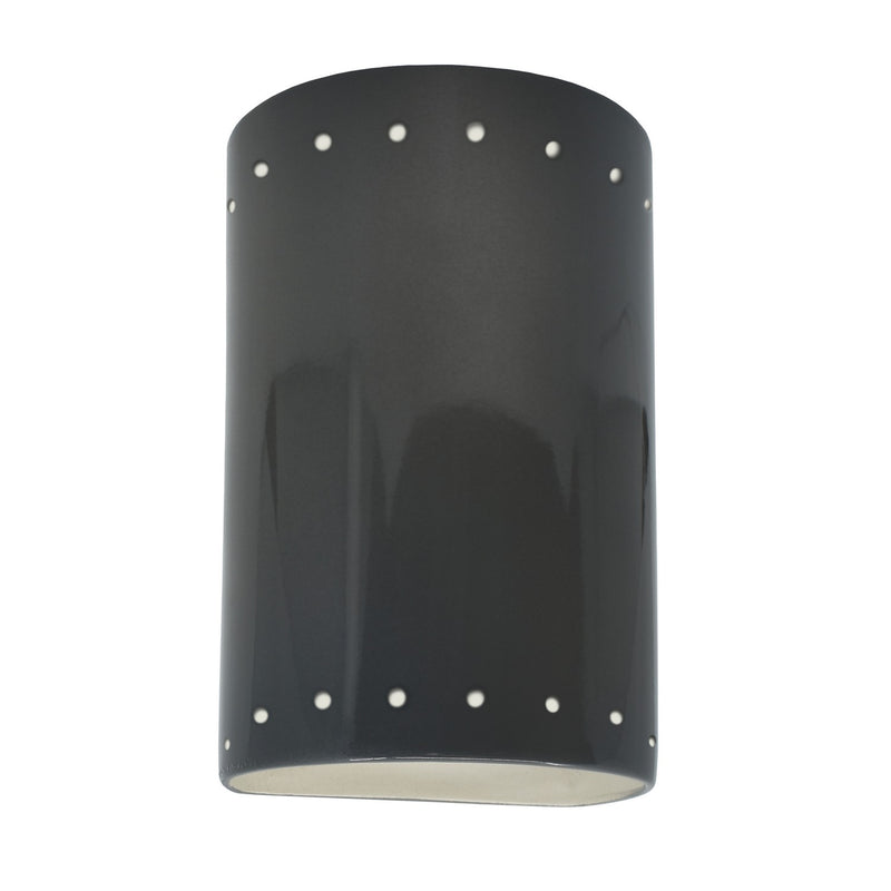 Justice Designs CER-5995W-GRY LED Wall Sconce, Gloss Grey