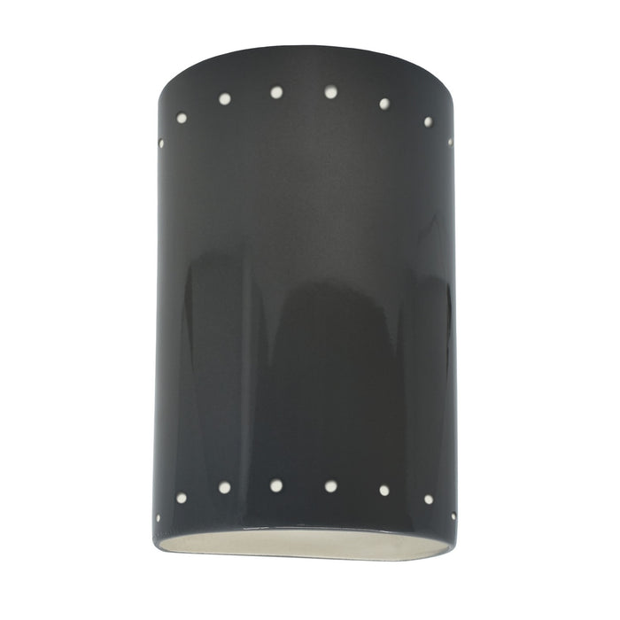 Justice Designs CER-5995W-GRY LED Wall Sconce, Gloss Grey