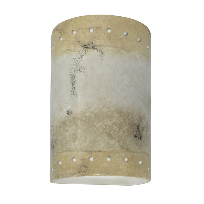 Justice Designs CER-5995W-TRAG LED Wall Sconce, Greco Travertine