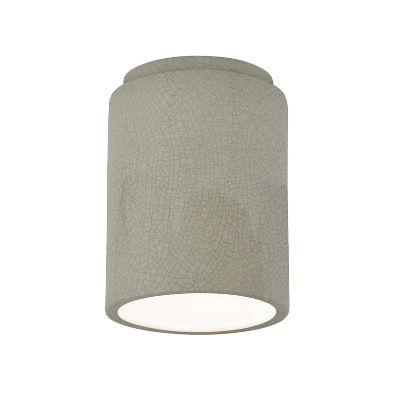 Justice Designs CER-6100-CKC-LED1-1000 LED Flush-Mount, Celadon Green Crackle