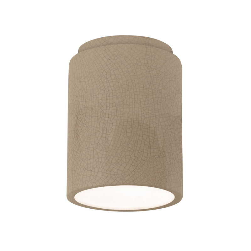 Justice Designs CER-6100-CKS Flush-Mount, Sienna Brown Crackle