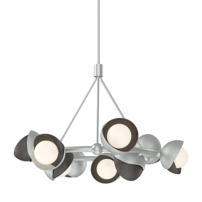Hubbardton Forge 131068-SKT-MULT-82-14-GG0711 Nine Light Pendant, Vintage Platinum