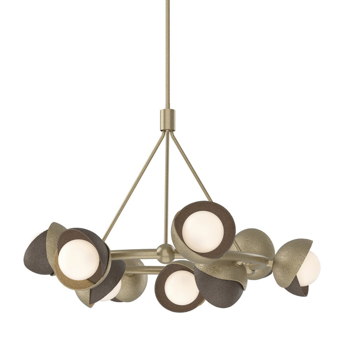 Hubbardton Forge 131068-SKT-MULT-84-05-GG0711 Nine Light Pendant, Soft Gold