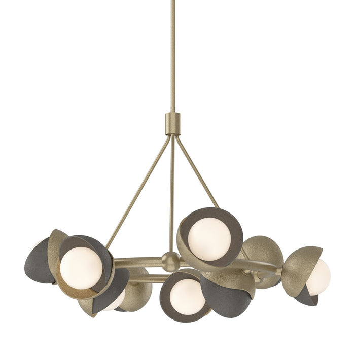 Hubbardton Forge 131068-SKT-MULT-84-07-GG0711 Nine Light Pendant, Soft Gold