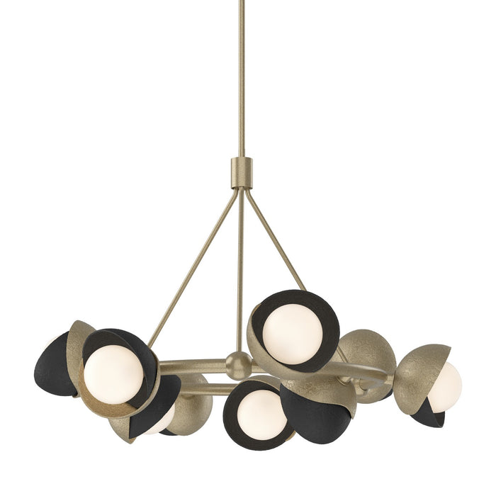 Hubbardton Forge 131068-SKT-MULT-84-10-GG0711 Nine Light Pendant, Soft Gold