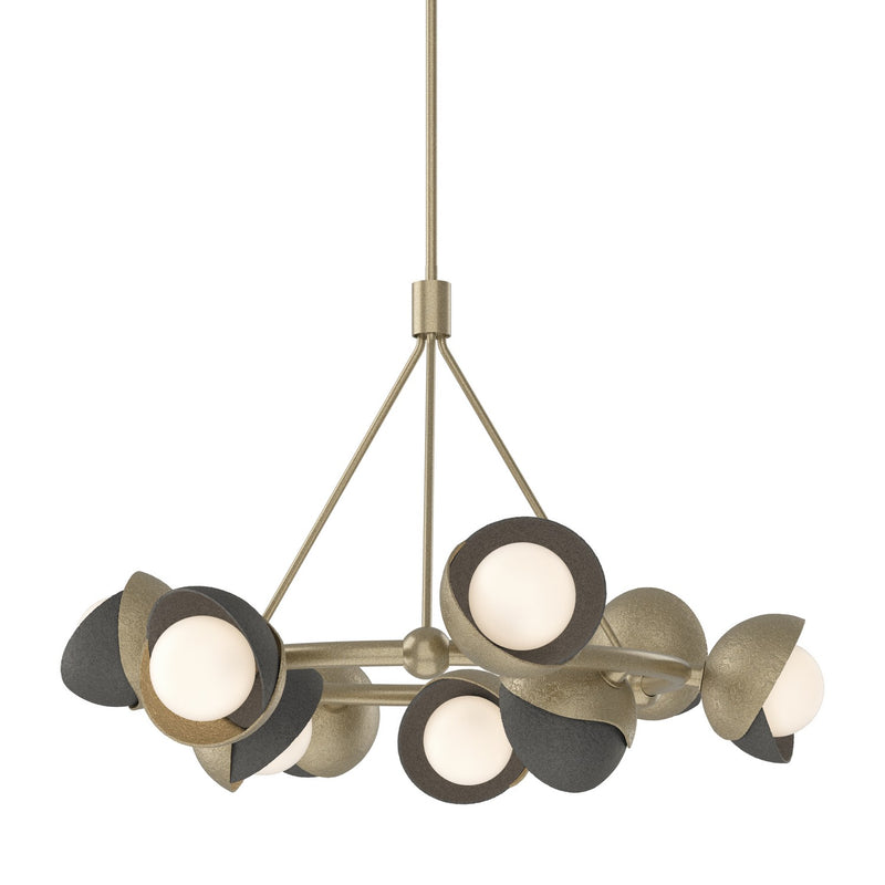 Hubbardton Forge 131068-SKT-MULT-84-20-GG0711 Nine Light Pendant, Soft Gold