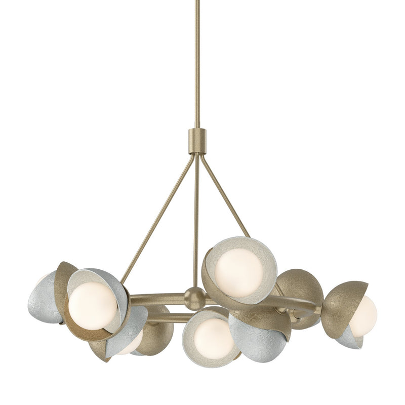 Hubbardton Forge 131068-SKT-MULT-84-82-GG0711 Nine Light Pendant, Soft Gold