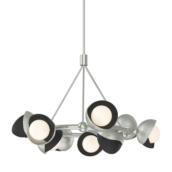 Hubbardton Forge 131068-SKT-MULT-85-10-GG0711 Nine Light Pendant, Sterling