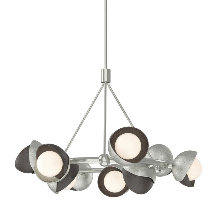 Hubbardton Forge 131068-SKT-MULT-85-14-GG0711 Nine Light Pendant, Sterling