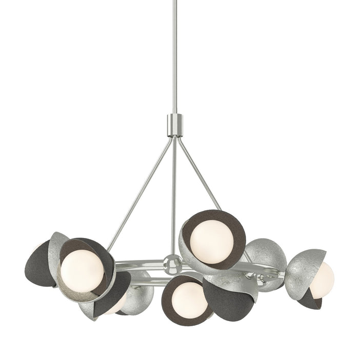 Hubbardton Forge 131068-SKT-MULT-85-20-GG0711 Nine Light Pendant, Sterling
