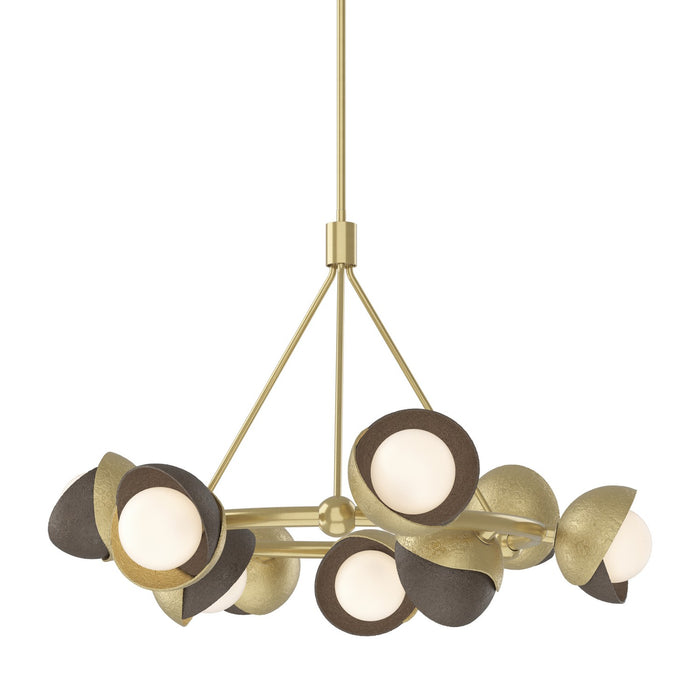 Hubbardton Forge 131068-SKT-MULT-86-05-GG0711 Nine Light Pendant, Modern Brass