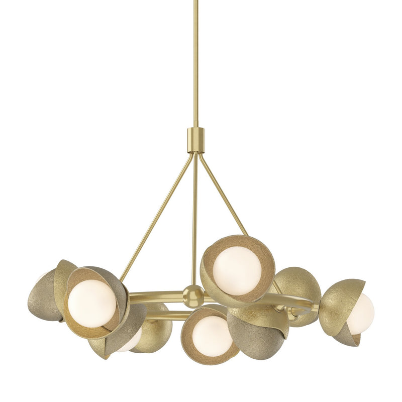 Hubbardton Forge 131068-SKT-MULT-86-84-GG0711 Nine Light Pendant, Modern Brass