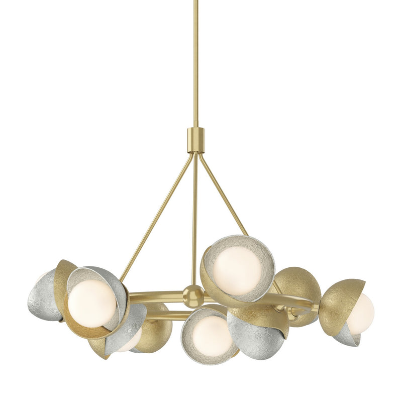 Hubbardton Forge 131068-SKT-MULT-86-85-GG0711 Nine Light Pendant, Modern Brass