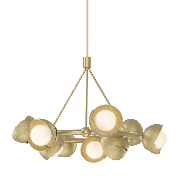 Hubbardton Forge 131068-SKT-MULT-86-86-GG0711 Nine Light Pendant, Modern Brass