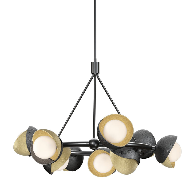 Hubbardton Forge 131068-SKT-MULT-89-86-GG0711 Nine Light Pendant, Ink