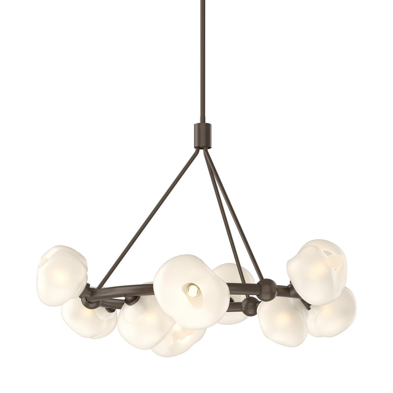 Hubbardton Forge 131069-SKT-MULT-05-FD0710 Nine Light Pendant, Bronze