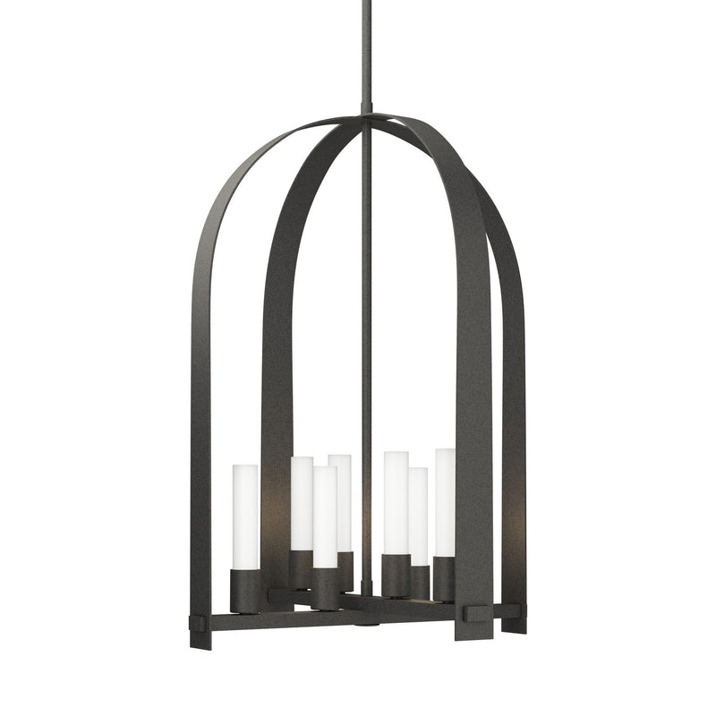 Hubbardton Forge 131071-SKT-MULT-20-FD0611 Eight Light Pendant, Natural Iron