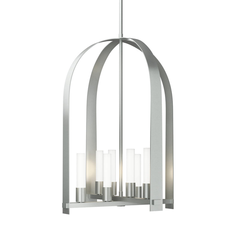 Hubbardton Forge 131071-SKT-MULT-82-FD0611 Eight Light Pendant, Vintage Platinum