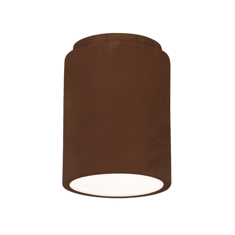 Justice Designs CER-6100-RRST-LED1-1000 LED Flush-Mount, Real Rust