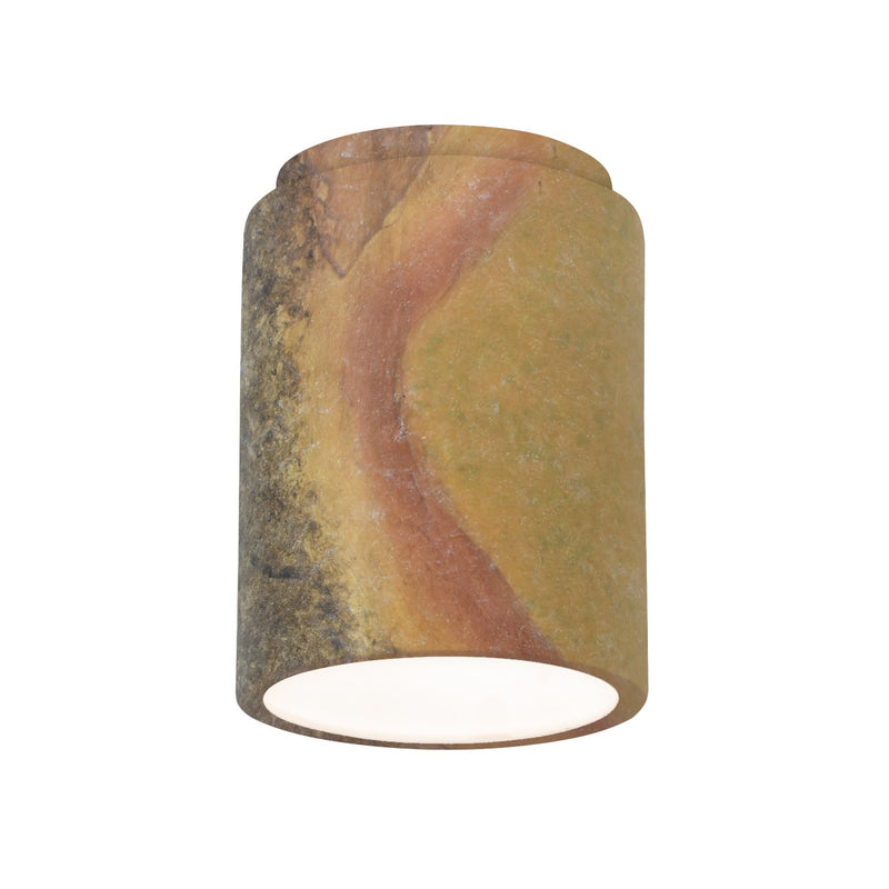 Justice Designs CER-6100-SLHY-LED1-1000 LED Flush-Mount, Harvest Yellow Slate