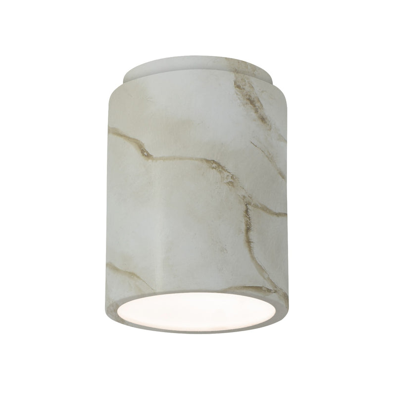 Justice Designs CER-6100-STOC Flush-Mount, Carrara Marble
