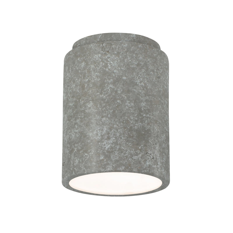 Justice Designs CER-6100-TRAM-LED1-1000 LED Flush-Mount, Mocha Travertine