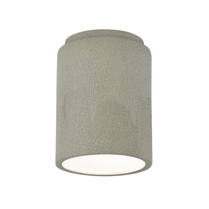 Justice Designs CER-6100W-CKC Flush-Mount, Celadon Green Crackle