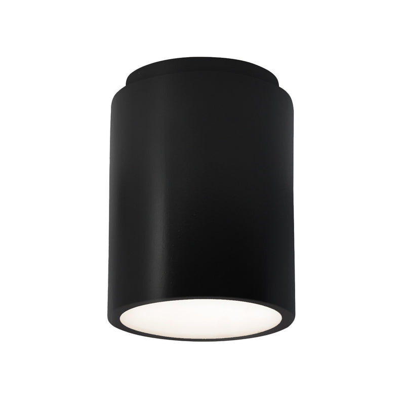 Justice Designs CER-6100W-CRB-LED1-1000 LED Flush-Mount, Carbon - Matte Black