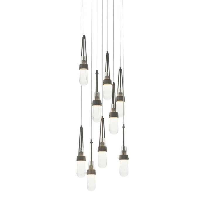 Hubbardton Forge 131100-SKT-LONG-20-YG0434 LED Pendant, Natural Iron