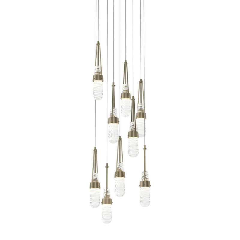 Hubbardton Forge 131100-SKT-LONG-84-YJ0434 LED Pendant, Soft Gold