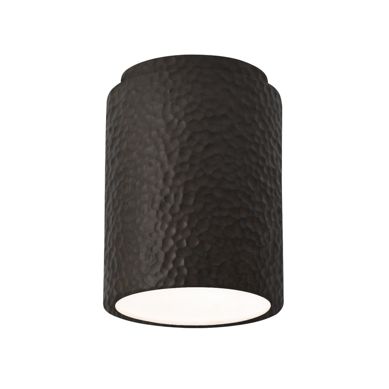 Justice Designs CER-6100W-HMIR Flush-Mount, Hammered Iron
