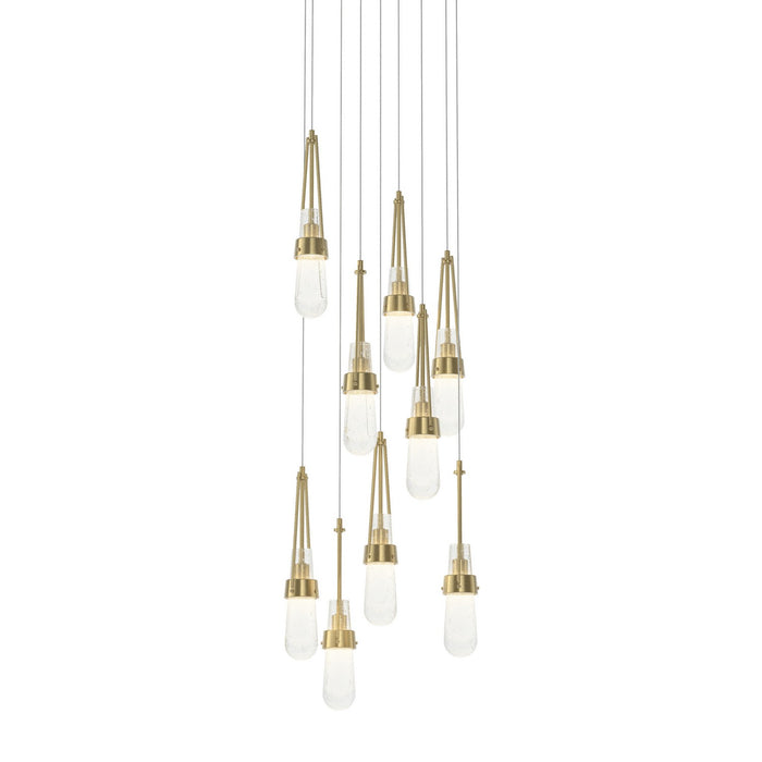 Hubbardton Forge 131100-SKT-LONG-86-YG0434 LED Pendant, Modern Brass