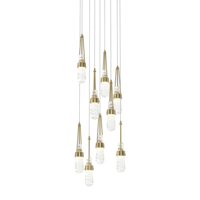 Hubbardton Forge 131100-SKT-LONG-86-YJ0434 LED Pendant, Modern Brass