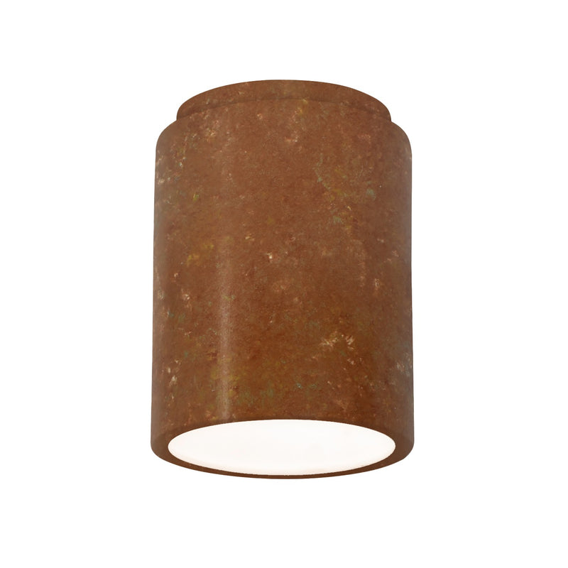 Justice Designs CER-6100W-PATR Flush-Mount, Rust Patina
