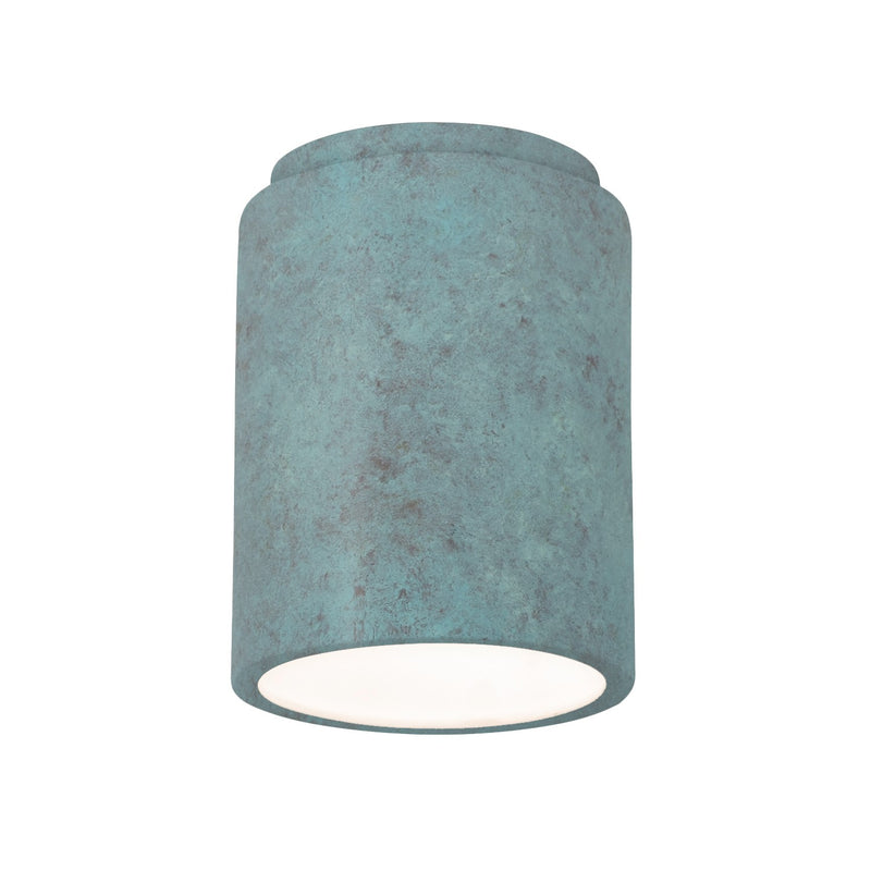 Justice Designs CER-6100W-PATV Flush-Mount, Verde Patina