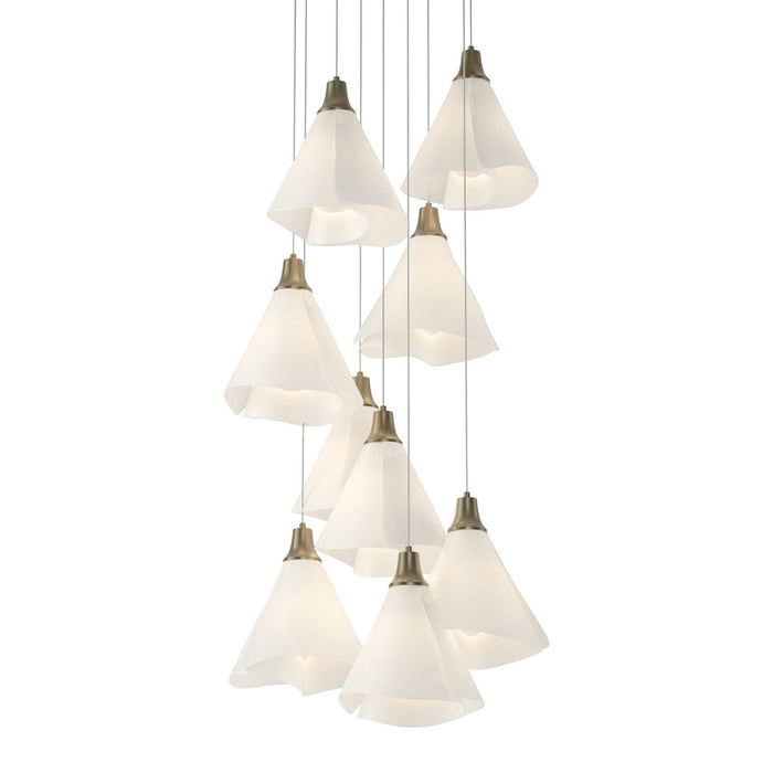 Hubbardton Forge 131102-SKT-LONG-84-SH1987 LED Pendant, Soft Gold