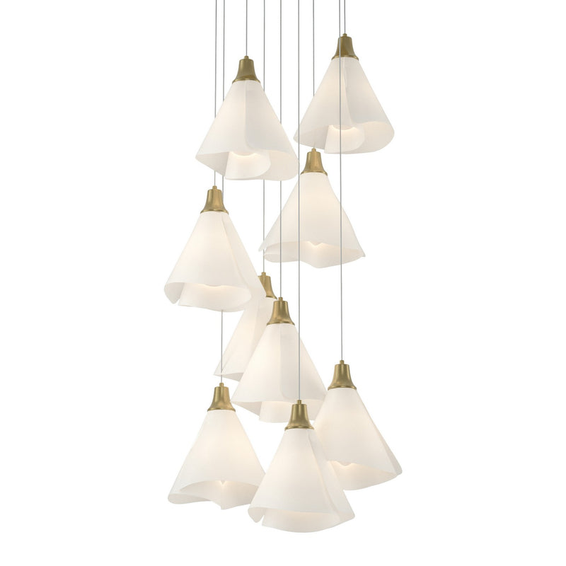 Hubbardton Forge 131102-SKT-LONG-86-SH1987 LED Pendant, Modern Brass