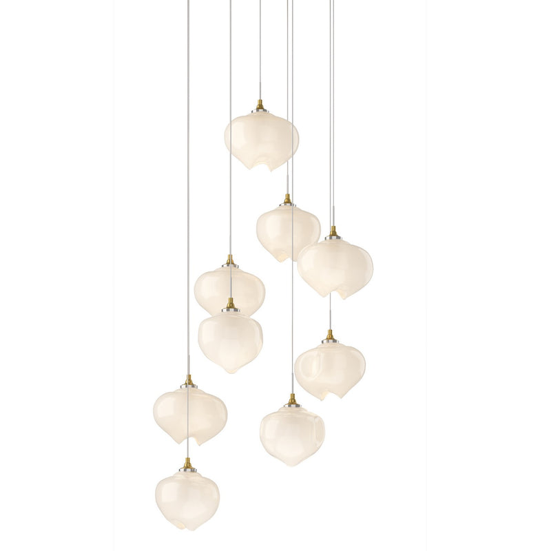 Hubbardton Forge 131103-SKT-LONG-86-FD0710 LED Pendant, Modern Brass