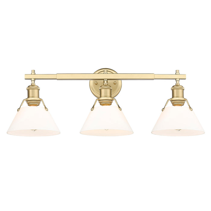 Golden 3306-BA3 BCB-OP Three Light Bath Vanity, Brushed Champagne Bronze