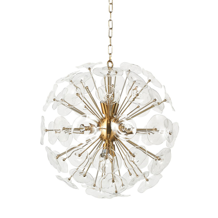 Terracotta Designs H21104G-8BR Eight Light Chandelier, Warm Brass